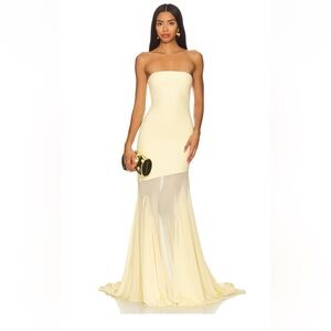 Dahlia Gown in butter yellow